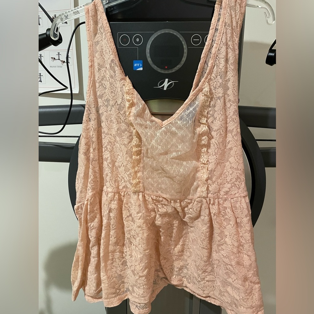 Torrid 3x pastel pink lace tank top